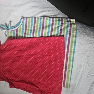 Colorful Striped and Red Polka Dot Kids Pajamas